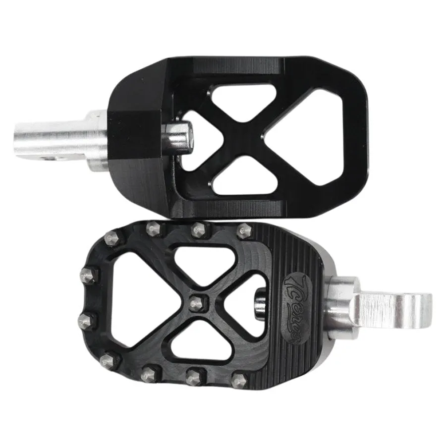 TC Bros. Pro Series Black MX Foot Pegs for Harley Davidson Models