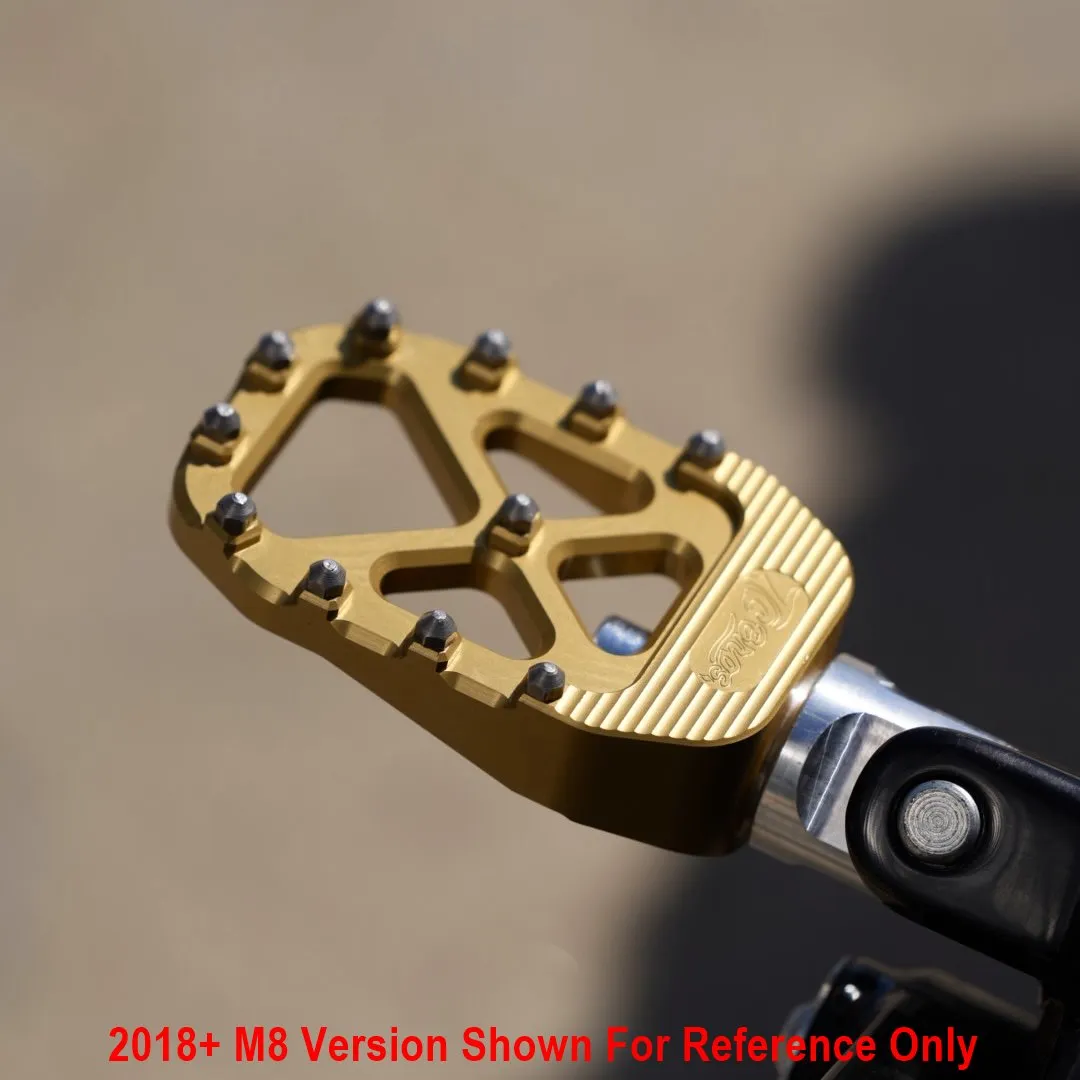 TC Bros. Pro Series Gold MX Foot Pegs for Harley Davidson Models