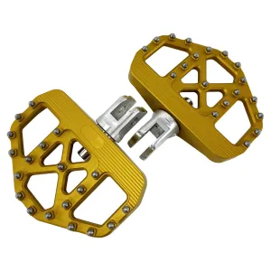 TC Bros. Pro Series Gold MX Rider Mini Floorboards for 2018-newer Harley Softail & Pan America