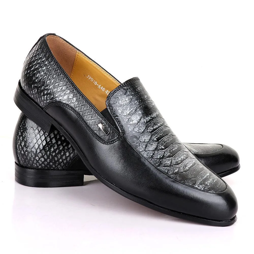 Terry Taylors Classic Black and Grey Leather Shoe