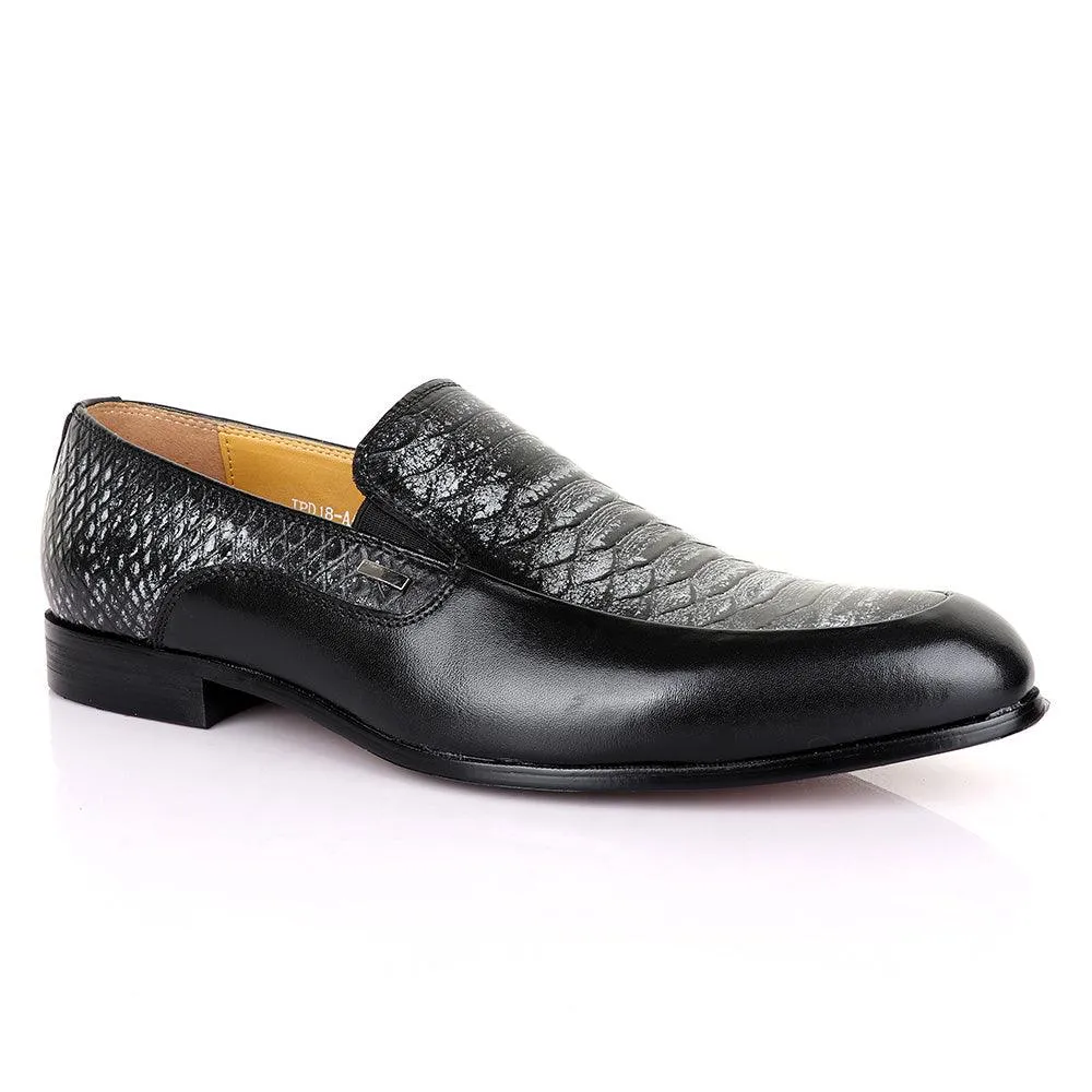 Terry Taylors Classic Black and Grey Leather Shoe