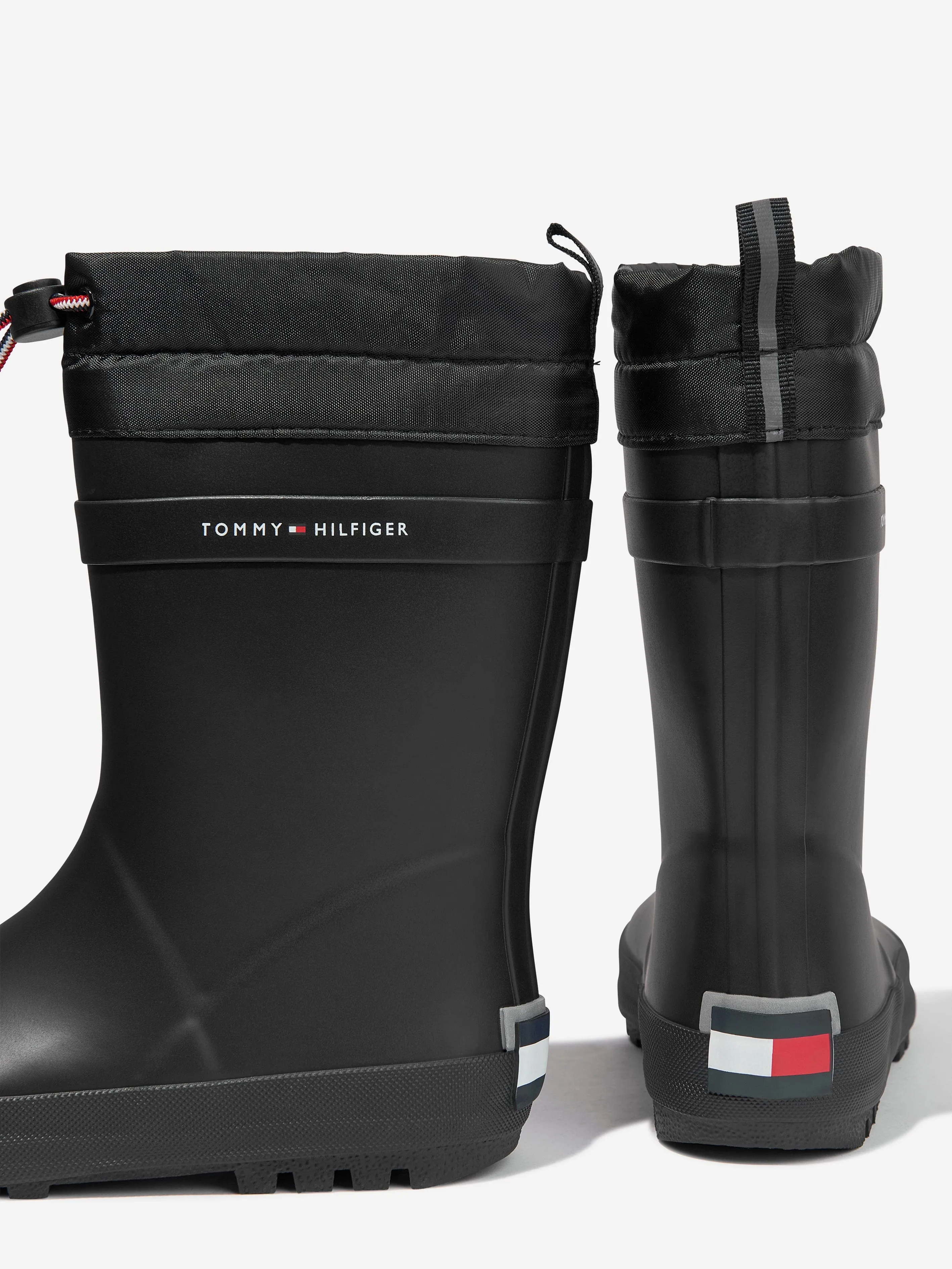 Tommy Hilfiger Kids Rain Boots in Black