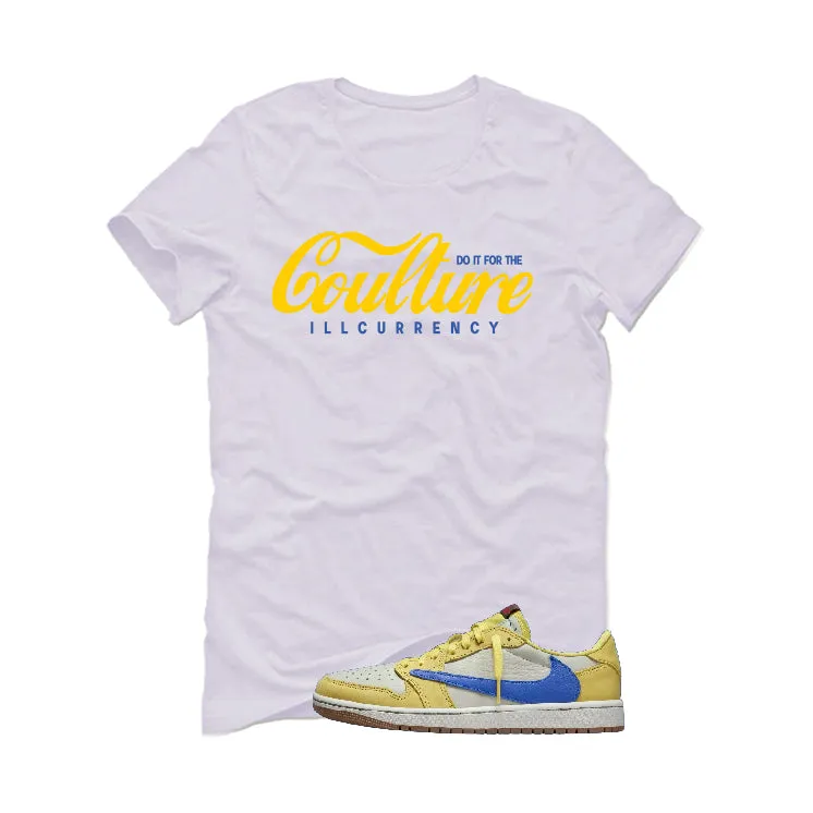 Travis Scott x Air Jordan 1 Low OG “Canary” | illcurrency White T-Shirt (Coulture)