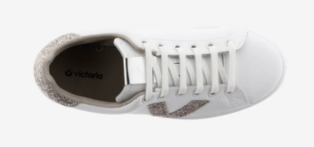 Victoria Tennis Leather & Glitter Swirls Trainers