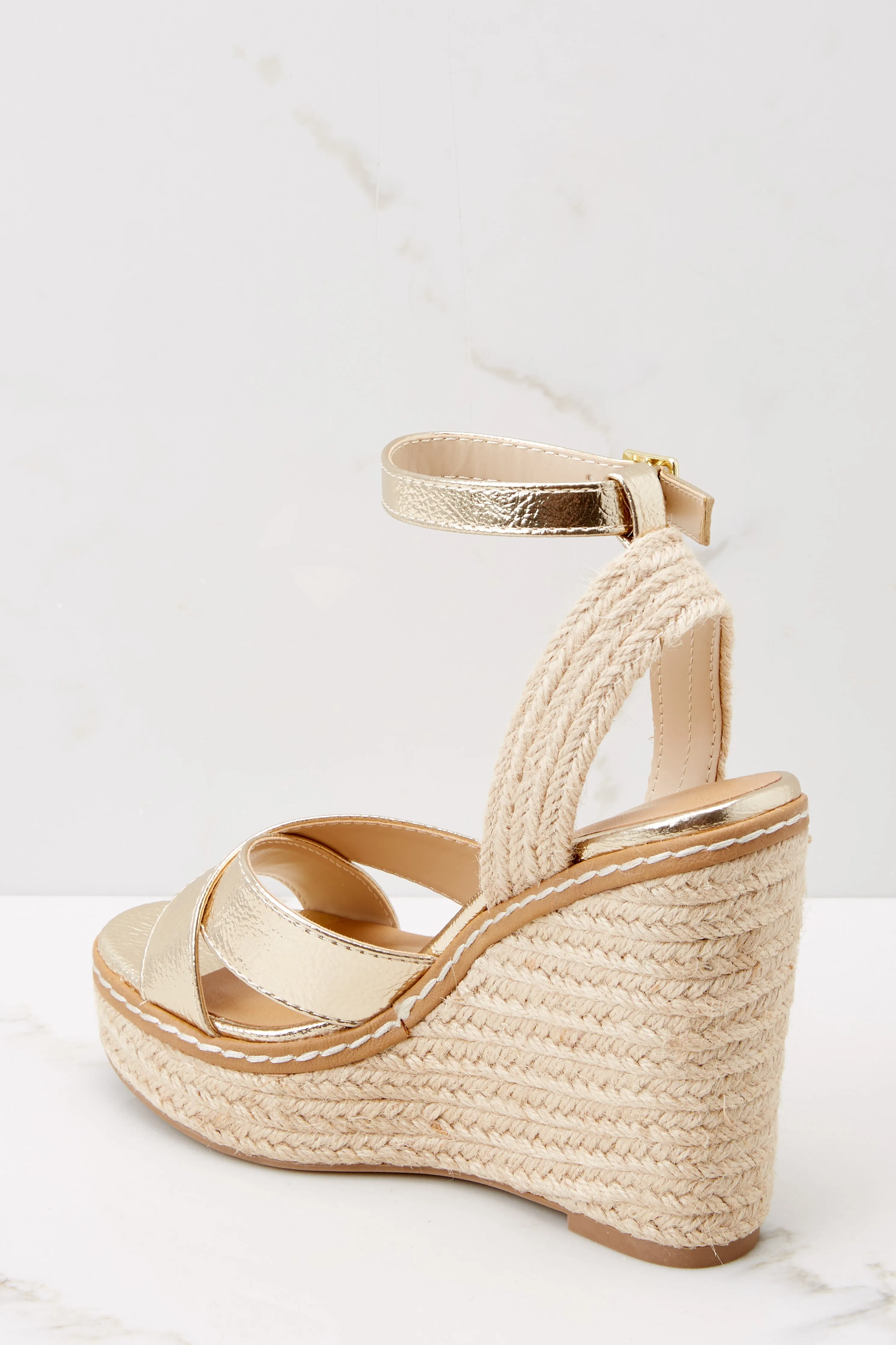 Wear Your Confidence Gold Wedges