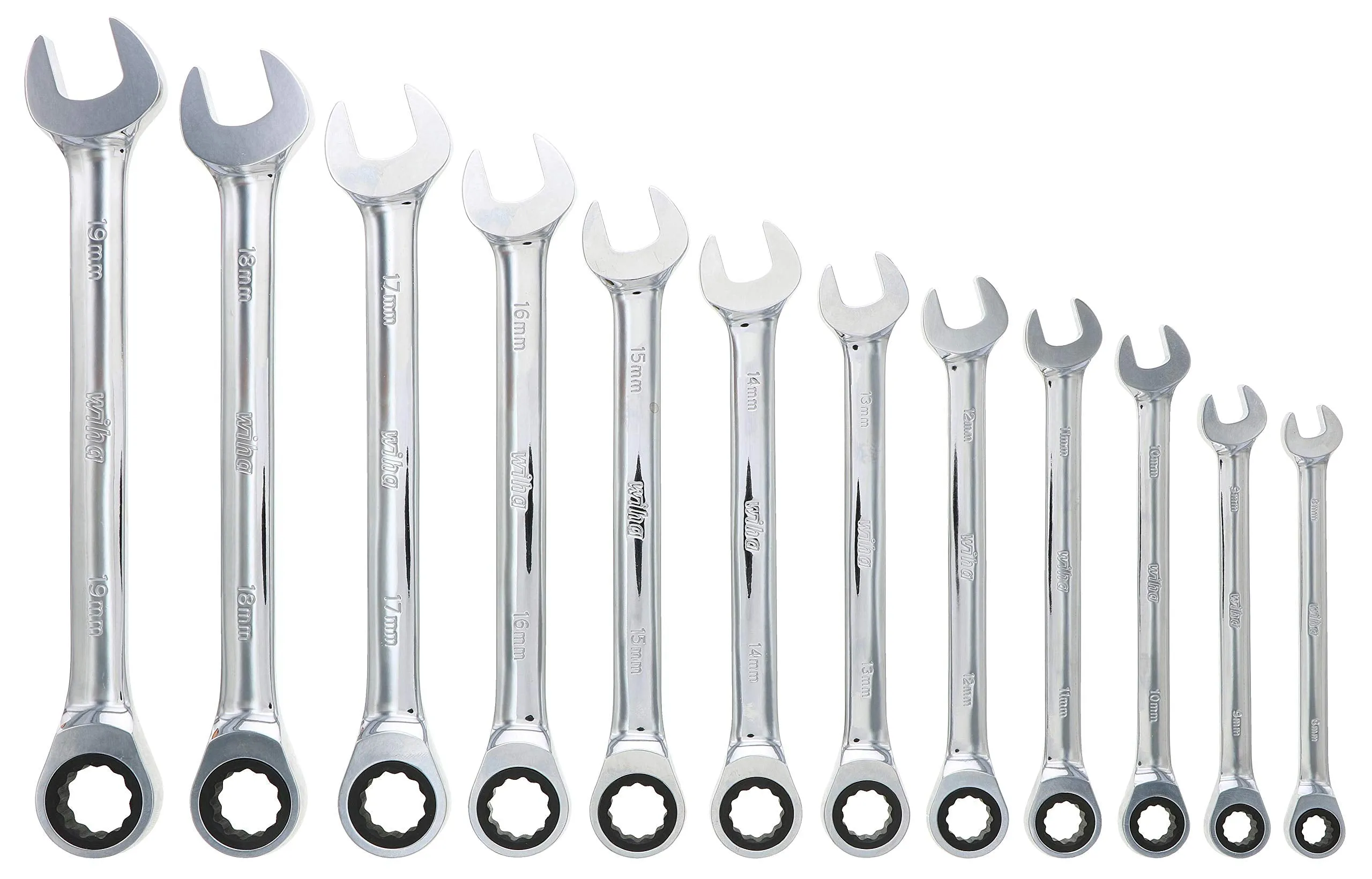 Wiha Combination Metric Ratchet Wrenches, 12 Piece