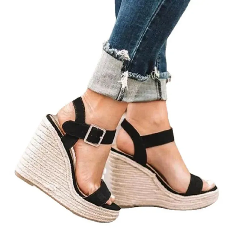 Women Leisure Wedges Heeled Wedge heel serpentine Summer New Sandals Platform