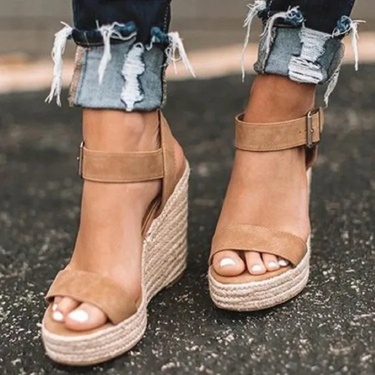 Women Leisure Wedges Heeled Wedge heel serpentine Summer New Sandals Platform