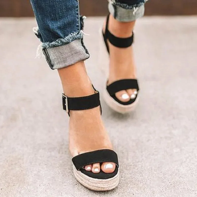 Women Leisure Wedges Heeled Wedge heel serpentine Summer New Sandals Platform