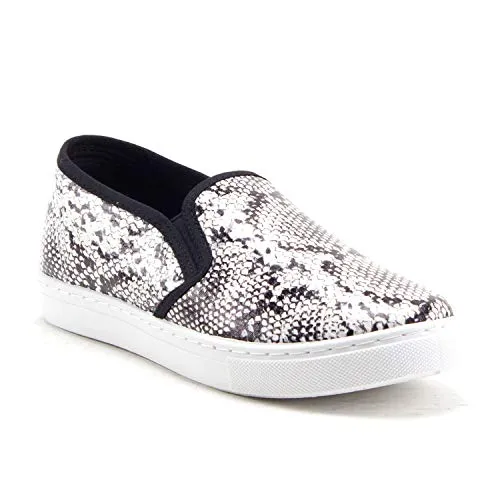 Women's Blair Slip On Leopard Snake Print Platform Sneakers Shoes