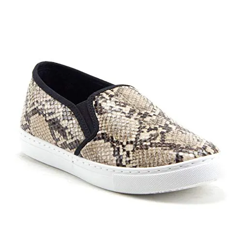 Women's Blair Slip On Leopard Snake Print Platform Sneakers Shoes