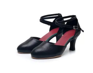 Women's  Leatherette  3.5cm/5/5cm Heels With Ankle Strap Character Shoes/Ballroom Shoes