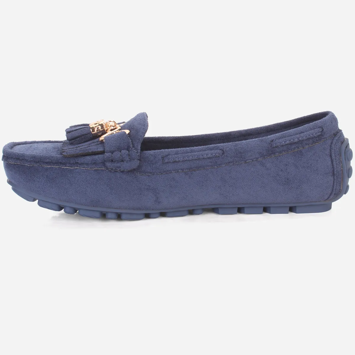 Womens "ISSA" Flat Comfy Slide In Moccasins