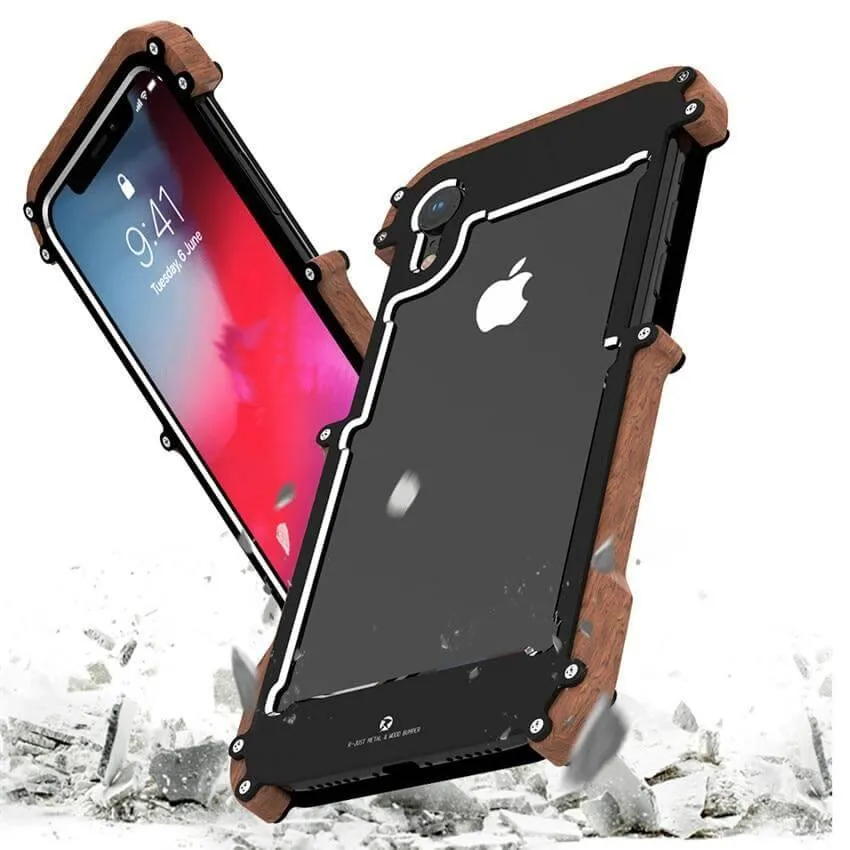 Wood Aluminum Frame Bumper iPhone Case