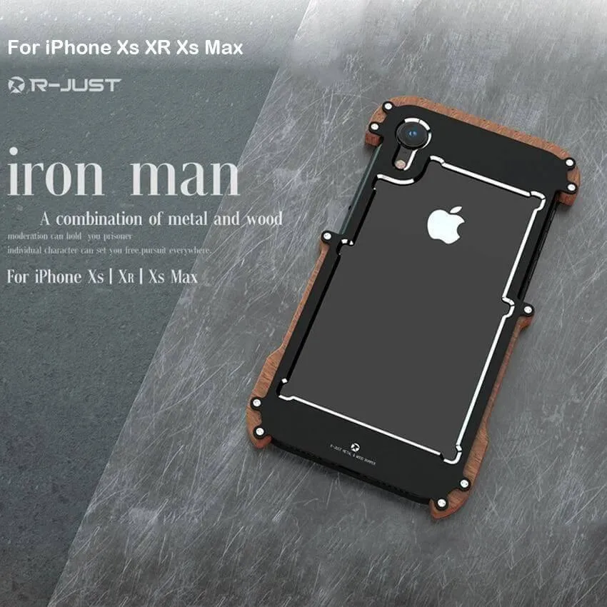 Wood Aluminum Frame Bumper iPhone Case