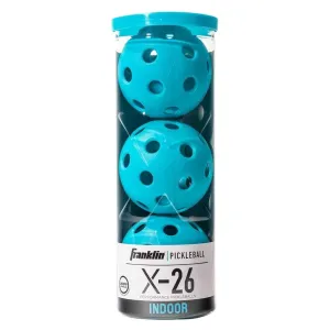 X-26 Indoor Pickleballs 3 Pack Blue